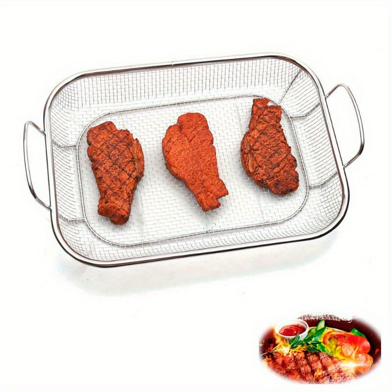 Escorredor Cesto Inox Com Alça Multiuso Fritura Pastel Batata Servir