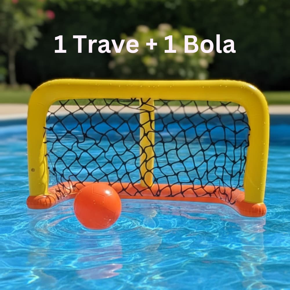Trave Gol Inflável Futebol Para Piscina e Jardim Com Bola Brinquedo Infantil Polo Aquático