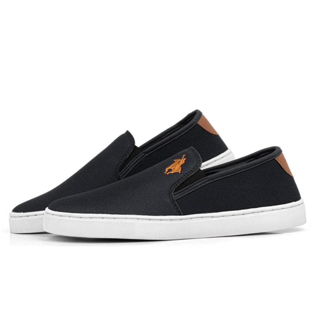 Tenis Slip On Iate em Lona Calce Fácil Solado Blaqueado