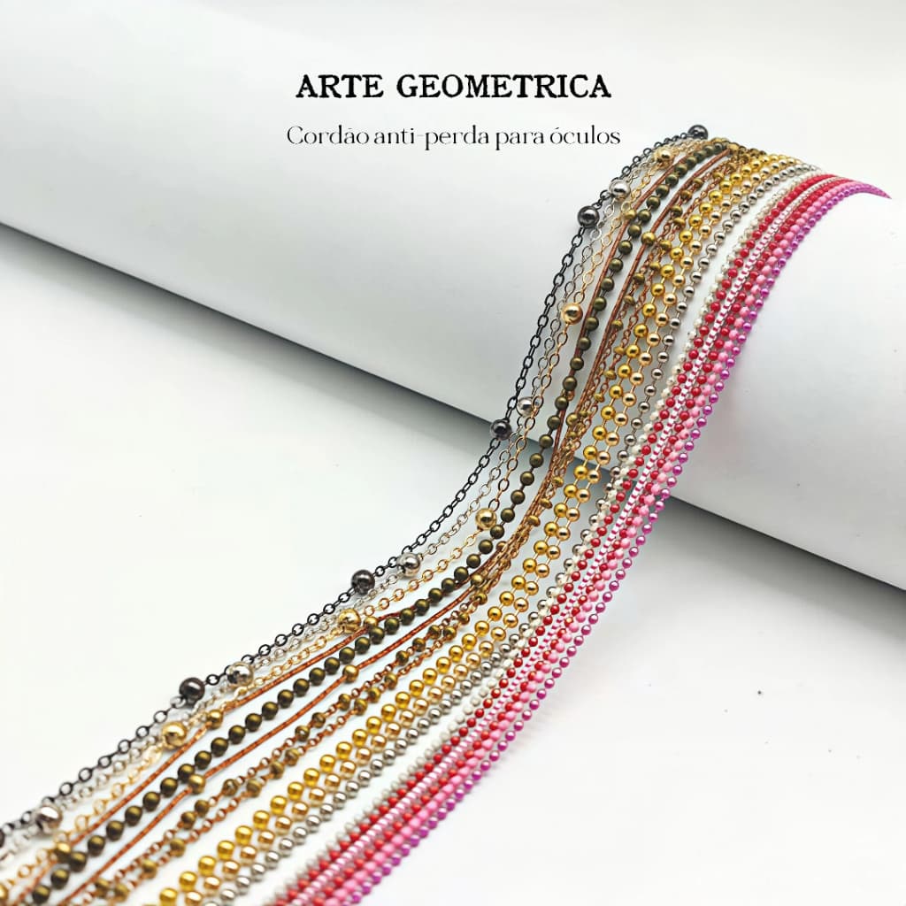 【Arte】Corrente anti-perda para óculos丨Vários estilos, metal, ouro popular, esférico