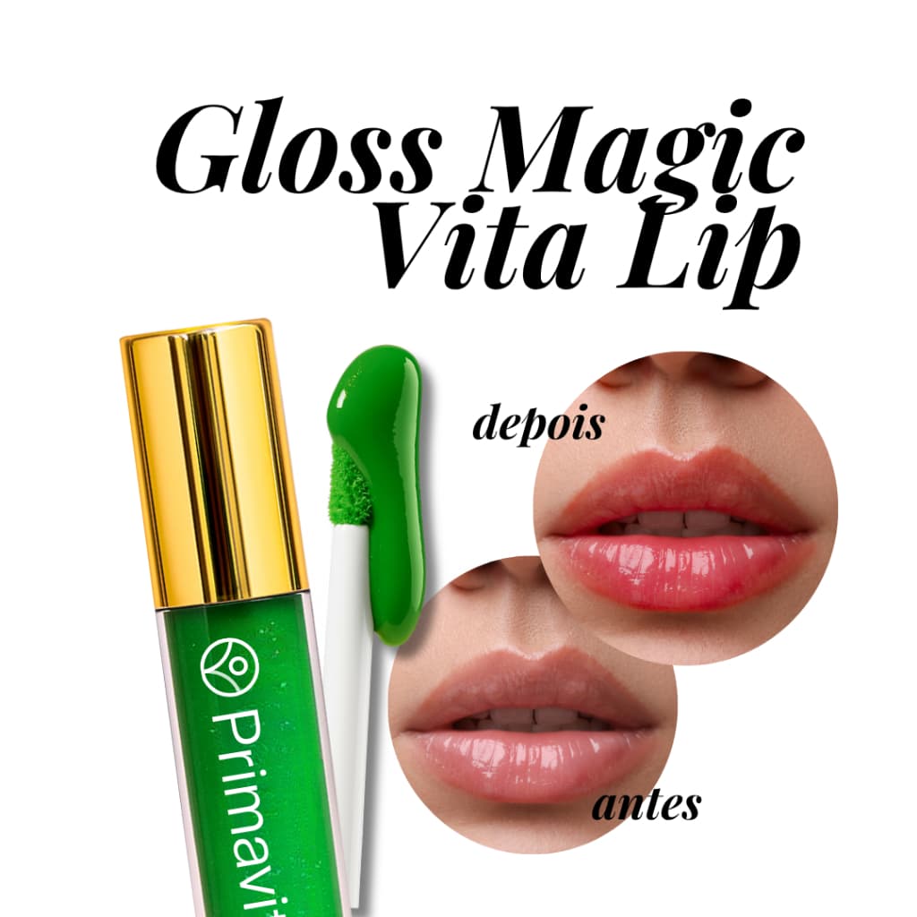 Mini Gloss Magic Vita Lip 1ml (1 unidade) Gloss Magico, Gloss Colorido Brinde