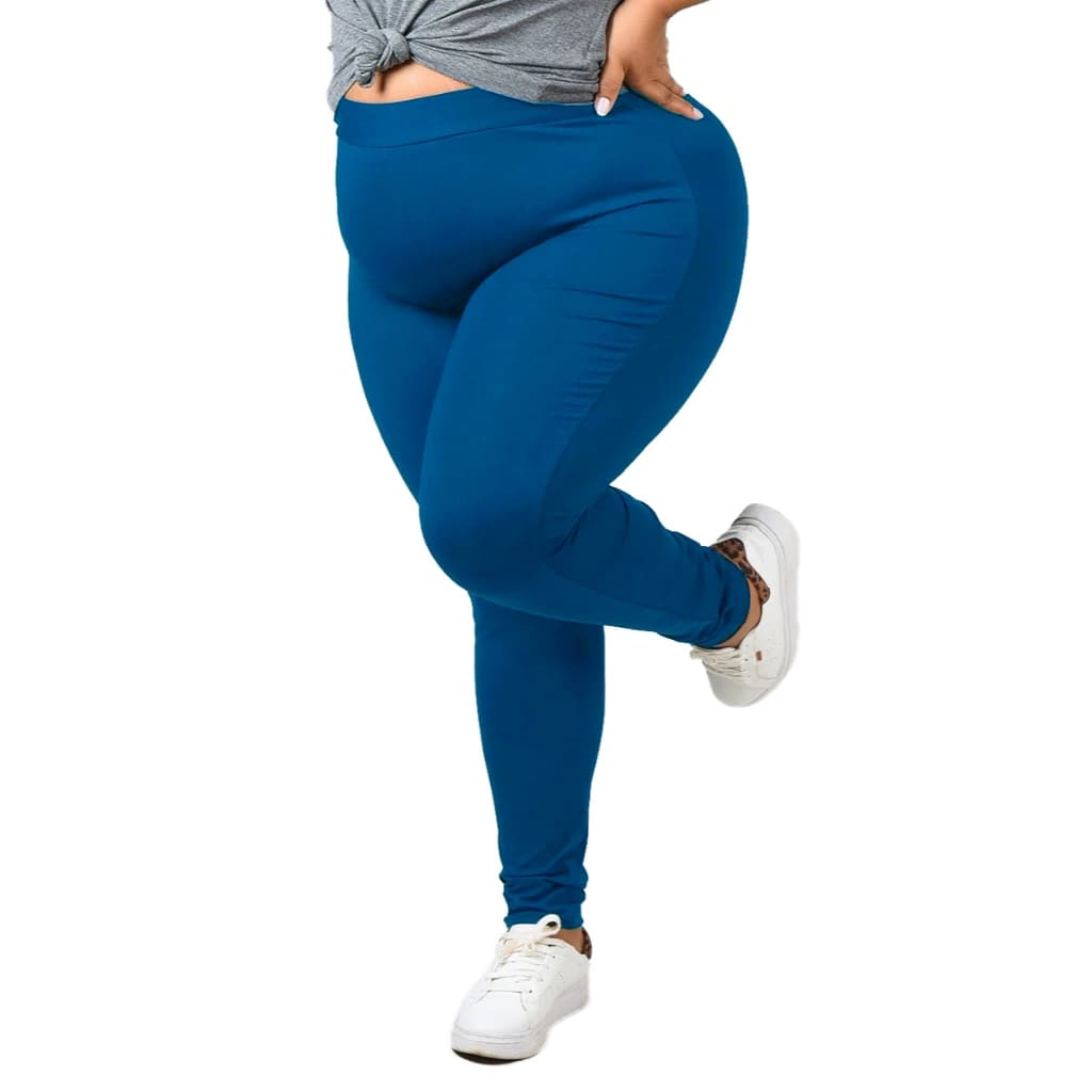 Calça legging Plus Size Poliamida Lisa zero Transparência