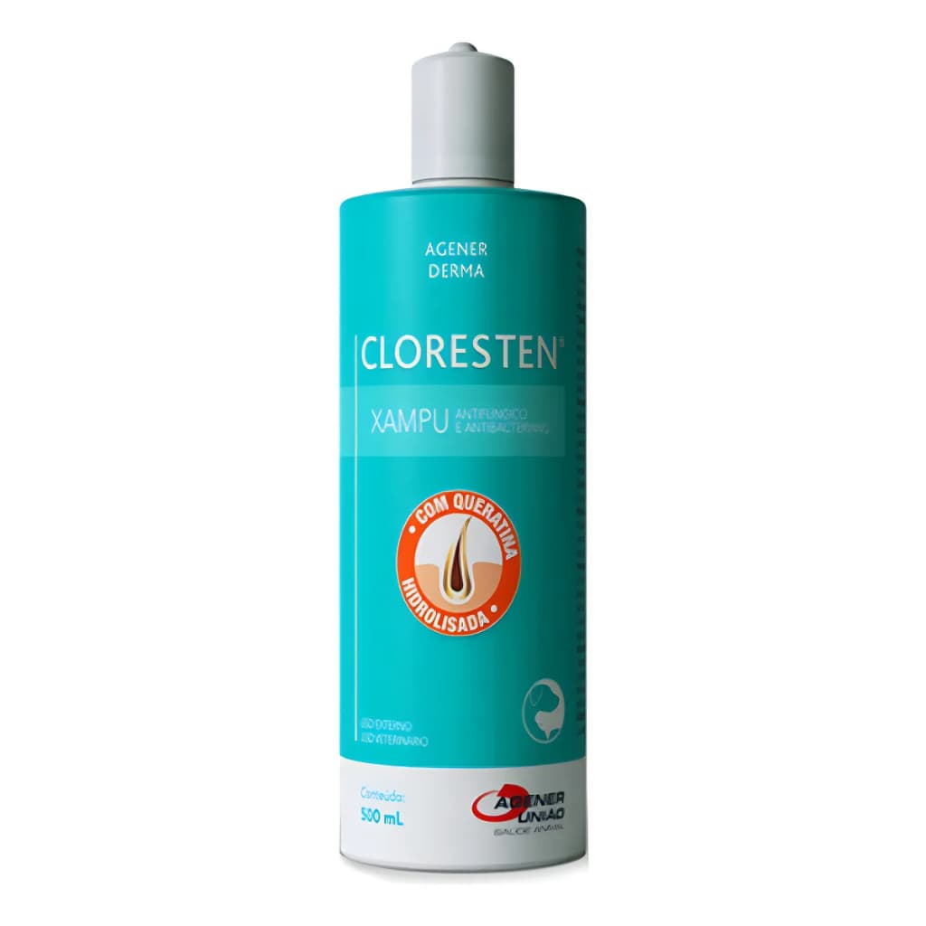 Shampoo Cloresten Cães E Gatos Dr. Clean Agener União 500ml Fragrância Neutra