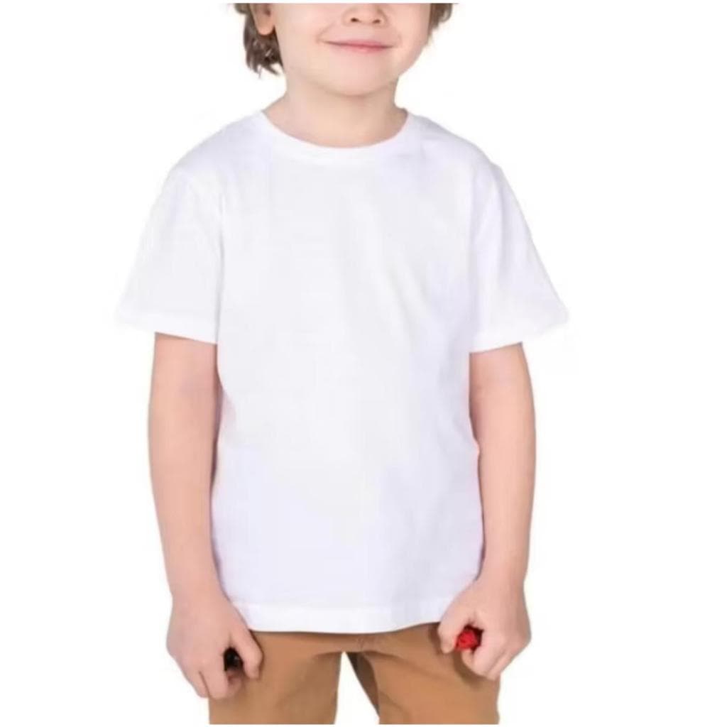 Camiseta Infantil Menino e Menina Lisa Camisa Branca e Preta Infanto Juvenil Mega Promoção