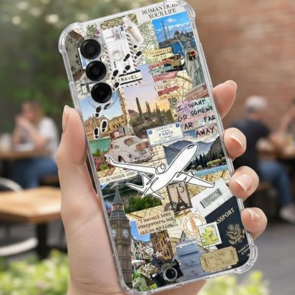 Capinha Capa de proteção para celular TPU, Anti - impacto Samsung, Viagem, A15, A55, A25, S20 S20 FE