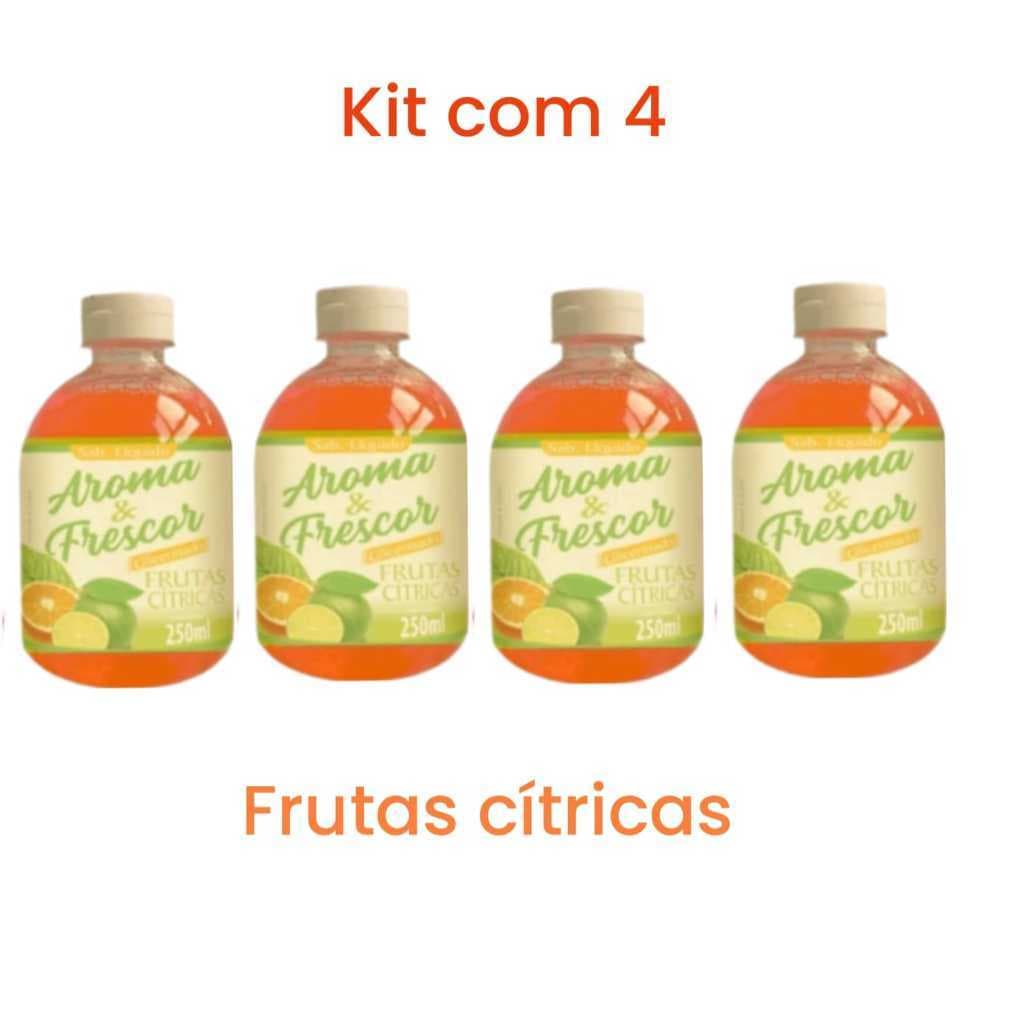 Kit 4 Sabonetes Liquido Aroma e Frescor 250 ml