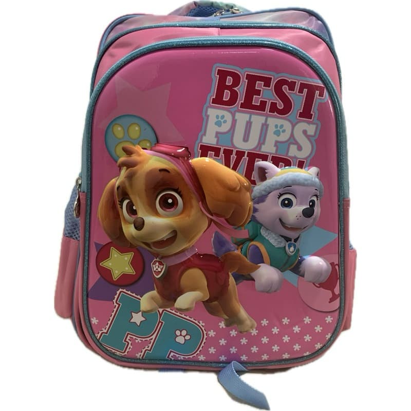 Mochila Patrulha Canina Menina Costas 3D Impermeável Resistente
