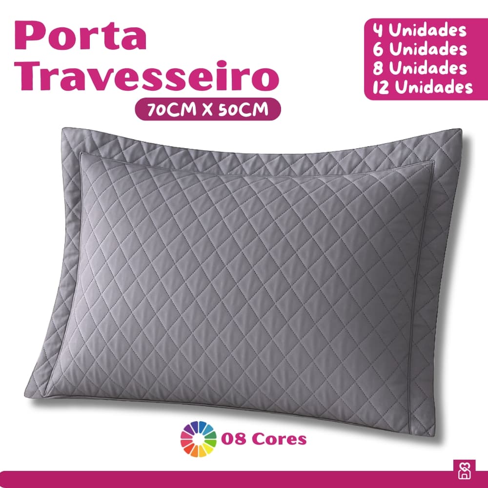 Porta Travesseiros 50 X 70 Aba Americana 4 6 8 12 Unidades Kit Fronha Para Travesseiro Liso Matelado
