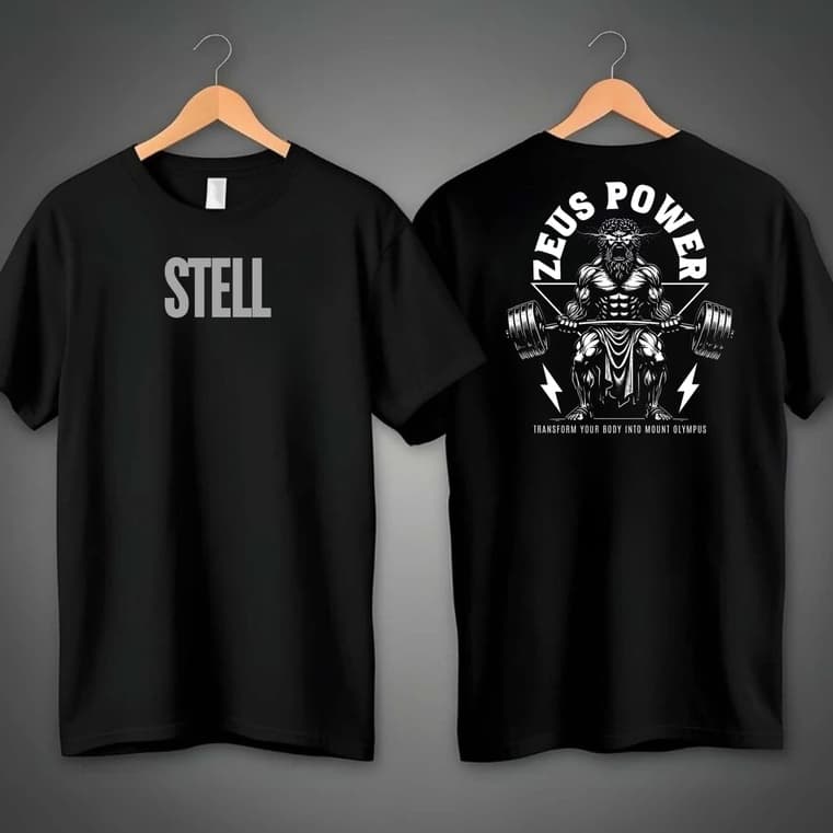 Camiseta Premium Básica T-shirt sparta Camisa Zeus Power 100% Algodão treino