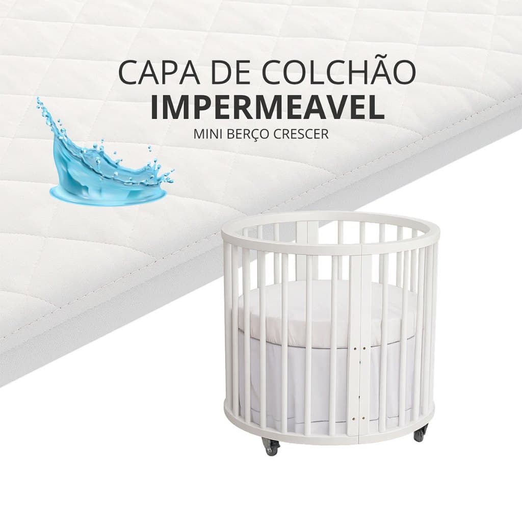 Capa Protetora Impermeável Para Colchão Sleeper Crescer Fase 1 (Redondo)