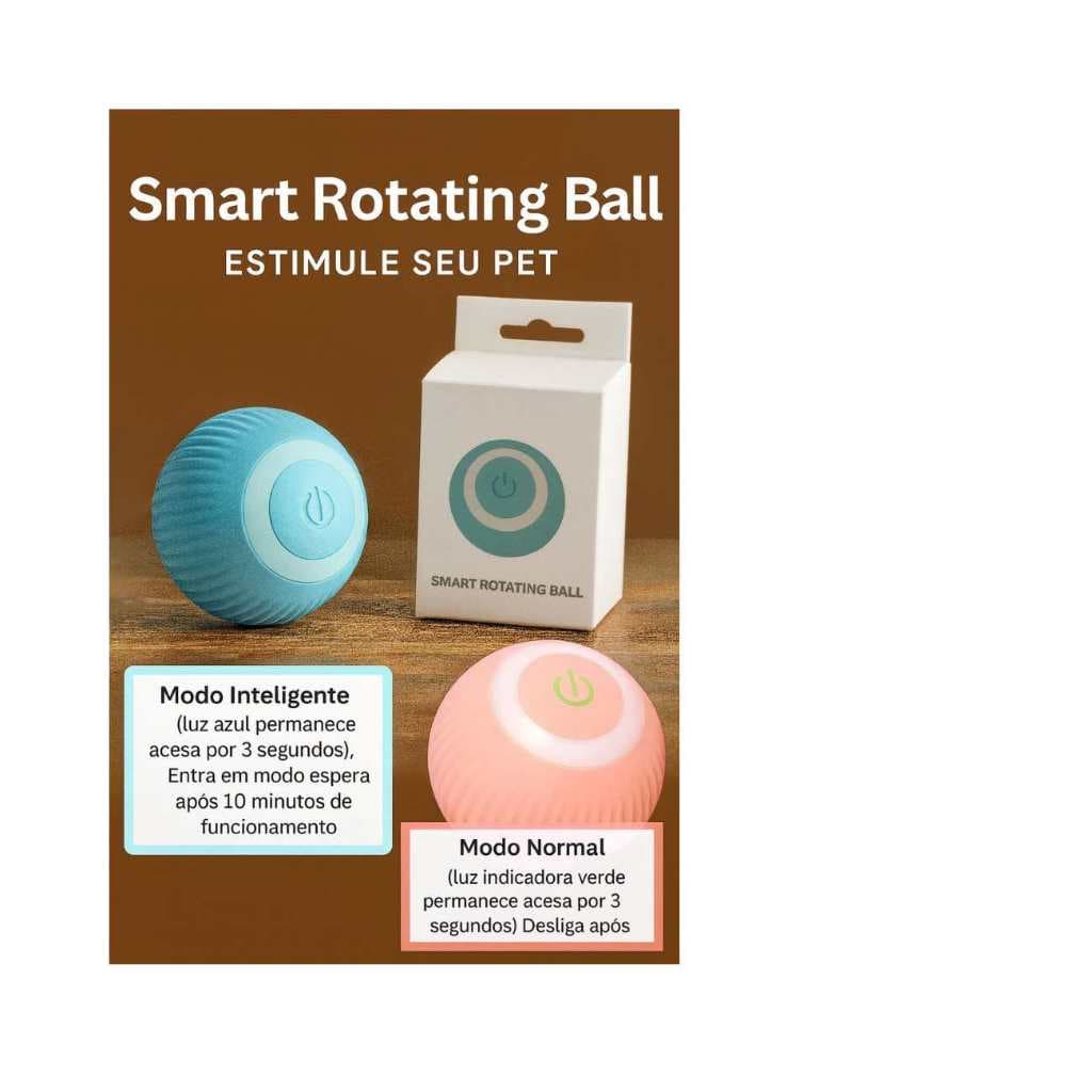 Bolinha Bola Interativa Para Gatos Brincar - Led E Usb - Azul-claro