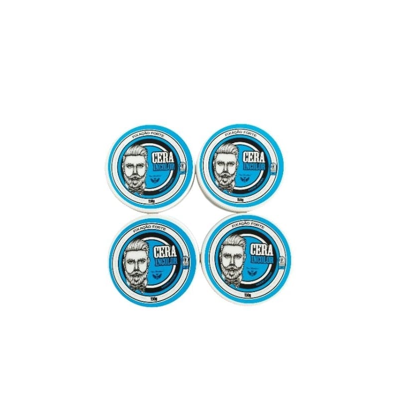 Kit 4 Cera Incolor 150g Para Modelar e Fixar Cabelo Fazer Tranças Two Brothers Profissional