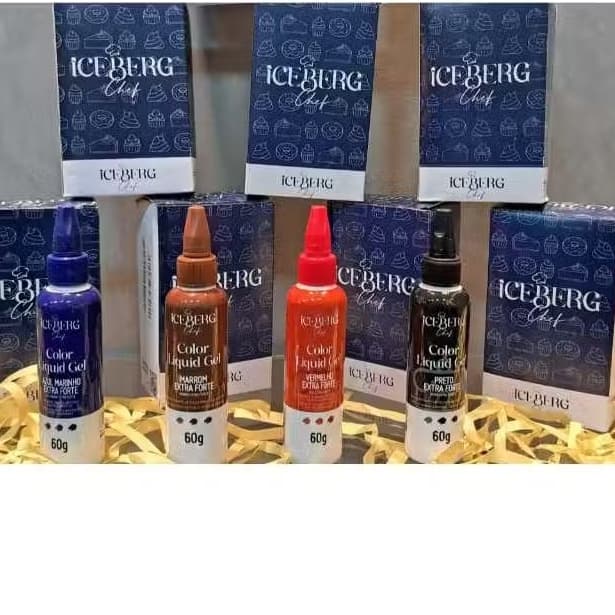 Corante Extra Forte liquidgel 60g Iceberg -escolha cores- Kit 1,2,3 ou 4 Unidades(CORES NA DESCRIÇÃO