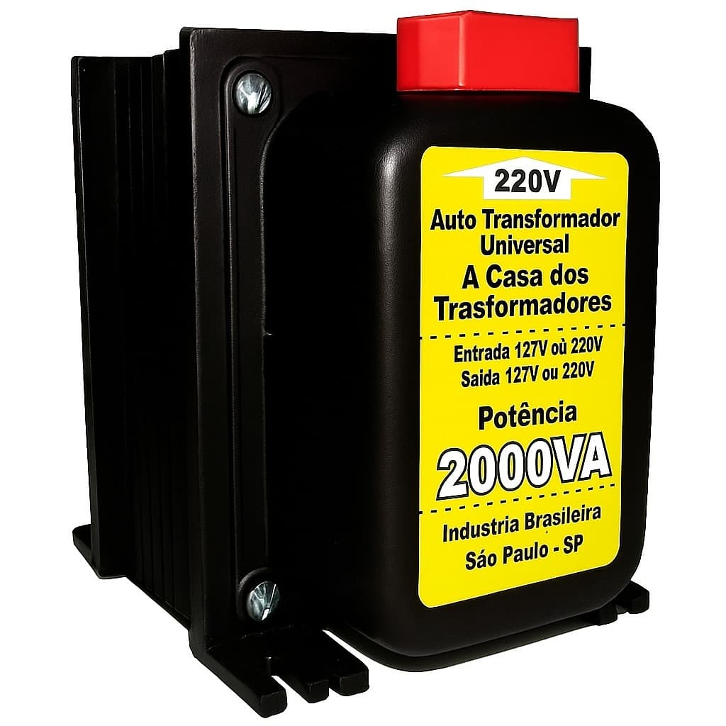 Transformador 2000va Geladeira , Ventilador 220v p/ 127v ou 127v p/ 220v top linha Casa das Fontes