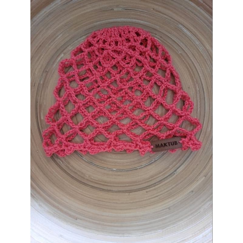Casquete de crochê Headpiece Head piece Touca de Crochet