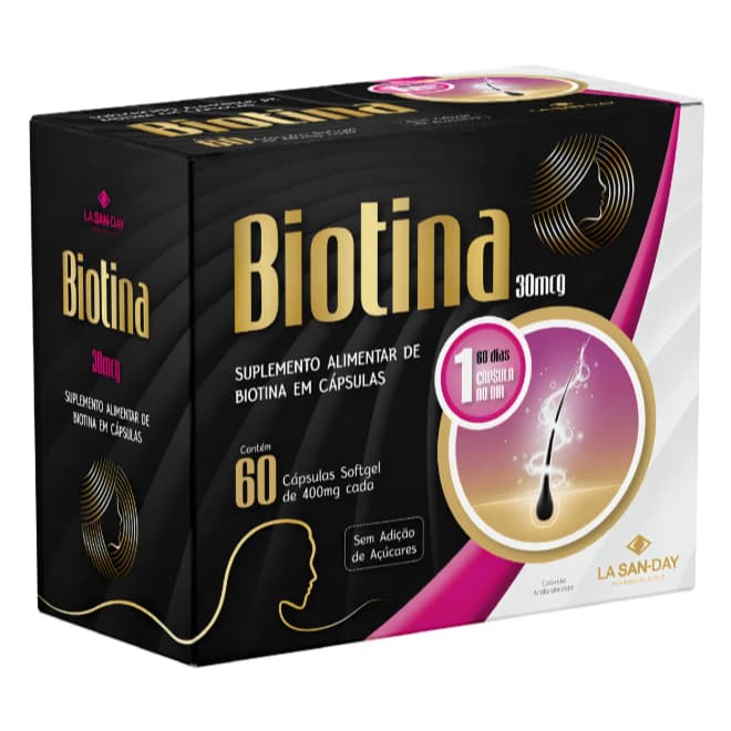 BIOTINA 30MCG 60 Cápsulas Softgel