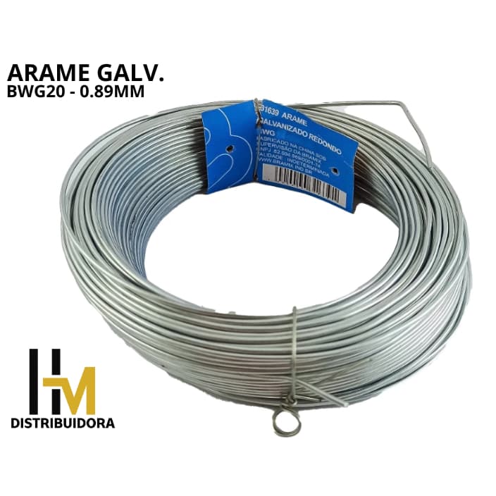 Arame Galvanizado BWG 20 – Fio 0,89mm p/ Artesanato, Jardinagem e Construção 200mts