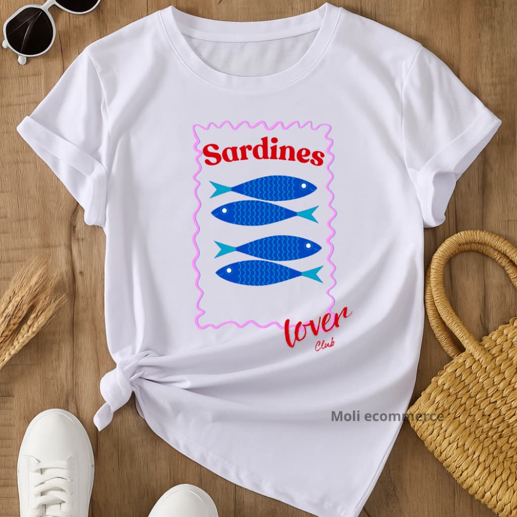Blusa Básica Feminina Sardinha 100 Algodão