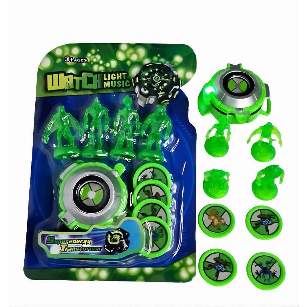 Relógio Ben 10 com 4 alienígenas e 4 CDs.