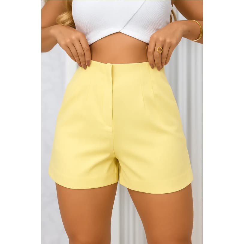 Short De Alfaiataria Cintura Alta Feminino - ENVIO IMEDIATO !