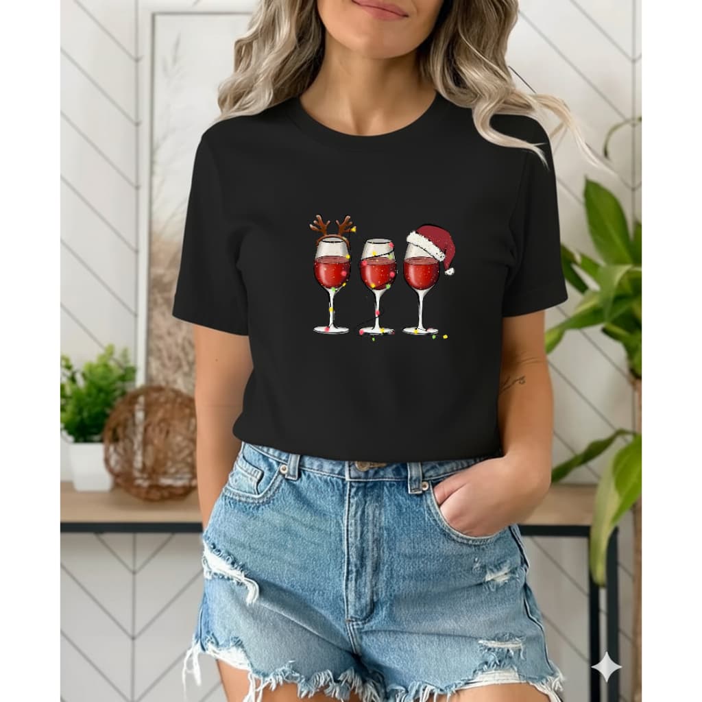 Camiseta de natal blusa de final de ano tshirt estilosa estampada camiseta basica  moda feminina Shopee