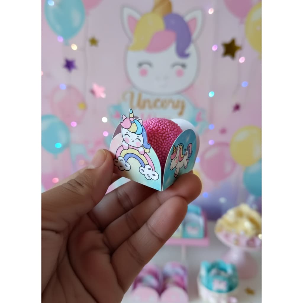 ENVIO RÁPIDO - Forminha de doces unicórnio - Festa unicornio - Unicórnio