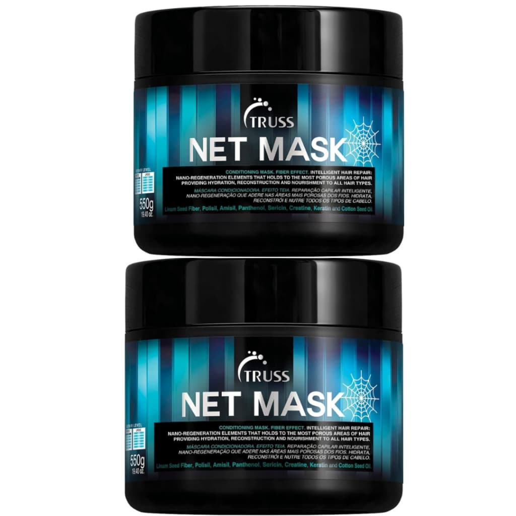 kit 2 Máscaras Capilar Net Mask 550g Cada - Truss