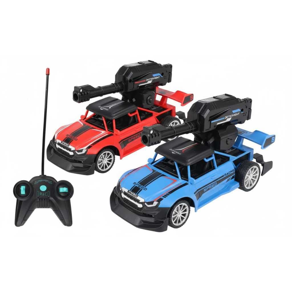 Carrinho de Controle Remoto Lança Bolinhas De Gel Com Canhão Brinquedo Infantil