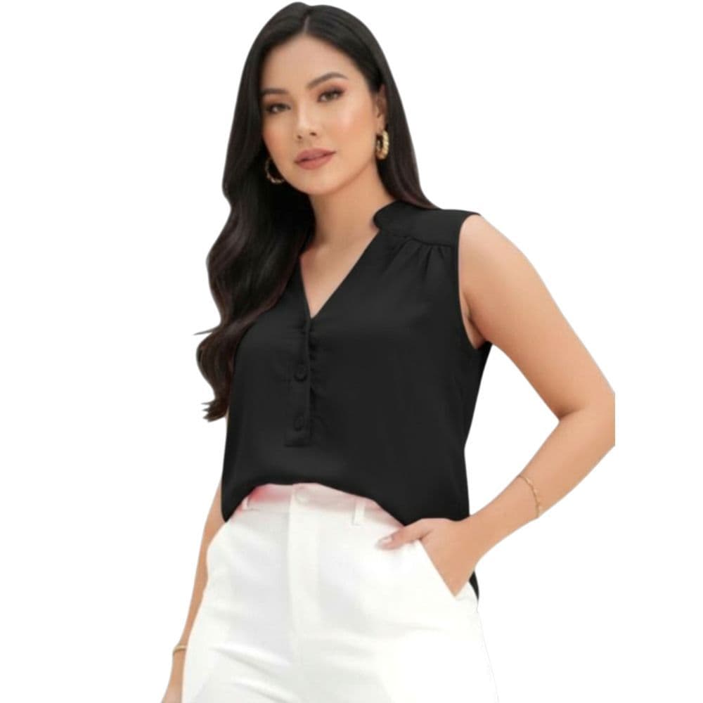 Regata Feminina Viscose Sarjada Blusa Leve, Fresca e Sofisticada para Todas as Ocasiões