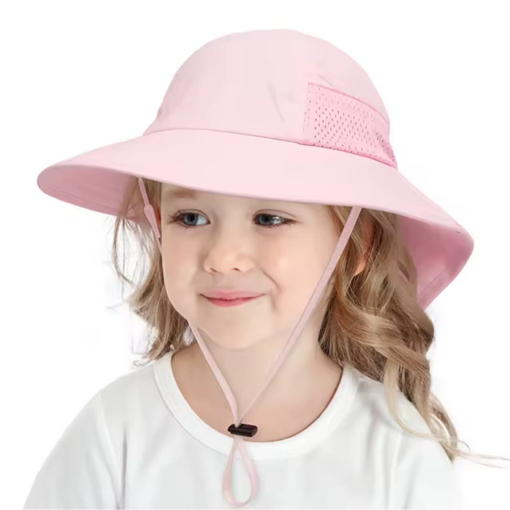 Chapéu Infantil 2 A 6 ANOS  Proteção UV50+ Para O Pescoço Praia Crianças Chapéus De Sol Para Meninas Meninos Ajustável