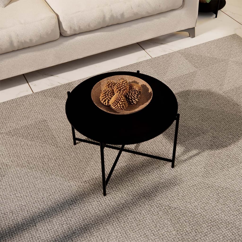 Mesinha de Centro Redonda Grande Para Sala Estilo Industrial Mesa Moderna Minimalista