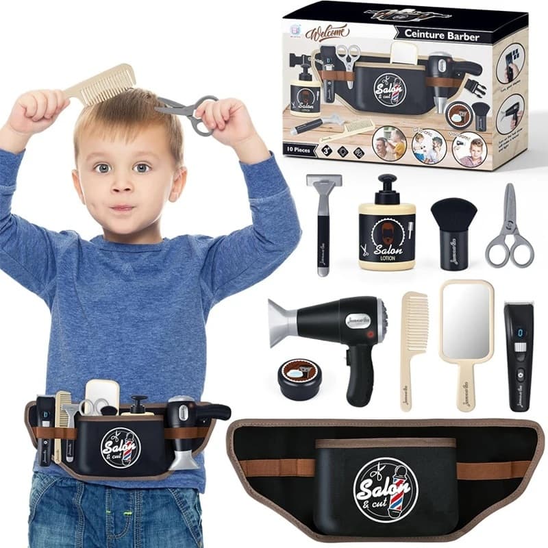 Brinquedos De Menino Crianças Máquina De Cortar Cabelo Aparador Salão Simulação Cabeleireiro Brinquedo Criança Secador