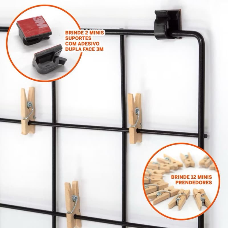 Memory Board Grade De Foto Mural Organizador Mais Clip E Mini Prendedor