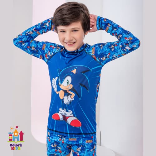 Conjunto Infantil de Proteção UV Sonic Tradicional