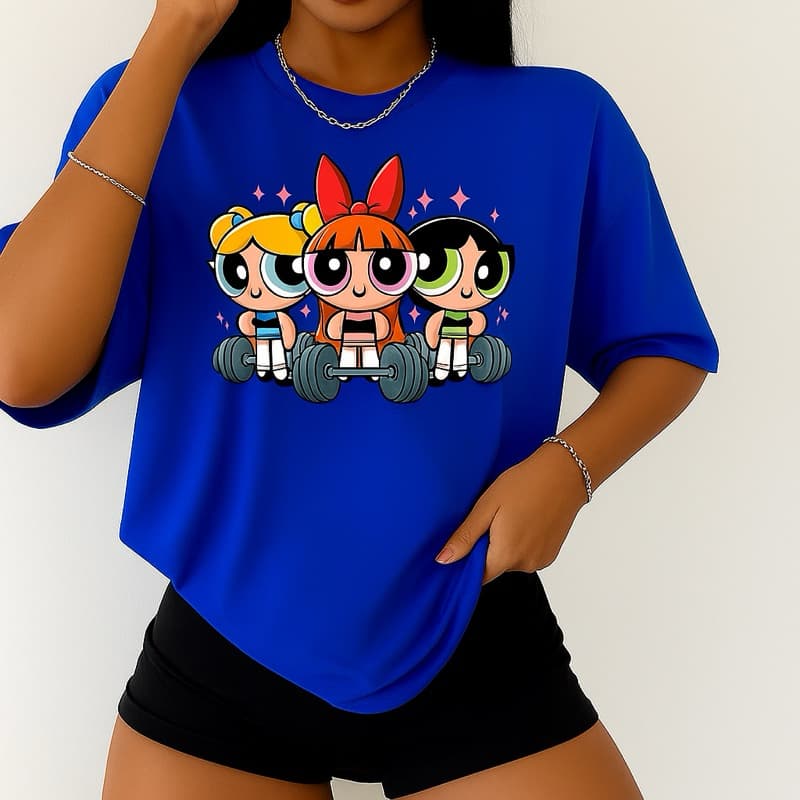 Camiseta Streetwear  Feminina Meninas SUPER PODEROSAS Linha Premiu Estilosa