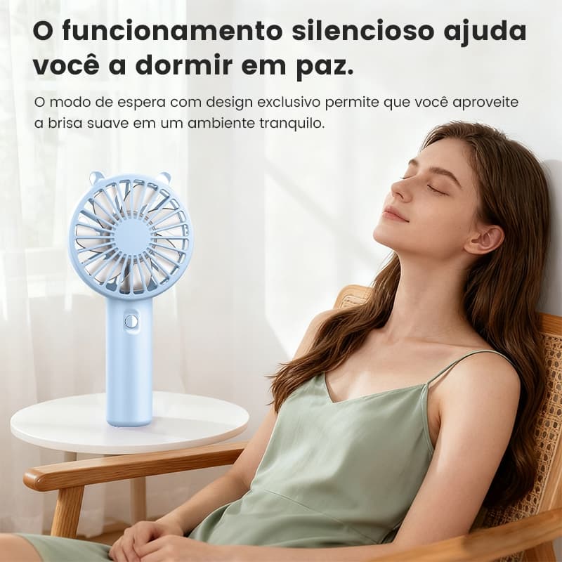 Mini ventilador de mesa pessoal recarregável portátil USB, pequeno ventilador de maquiagem para meninas.