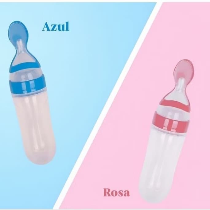 Colher mamadeira dosadora de silicone para bebês praticidade e segurança da alimentação