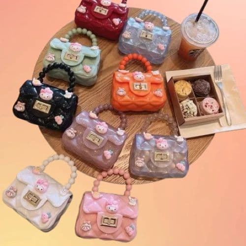 ZEROXYH BOLSA TOTE PEROLAS COM PINGENTES ADULTO E INFANTIL MINI C125906