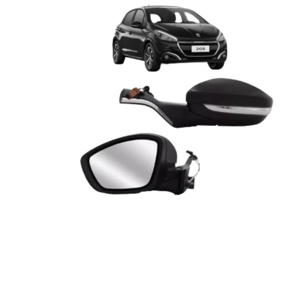 Retrovisor Elétrico Peugeot 208 Friso Cromo 13 14 15 16 17 18 19 20 LE Motorista