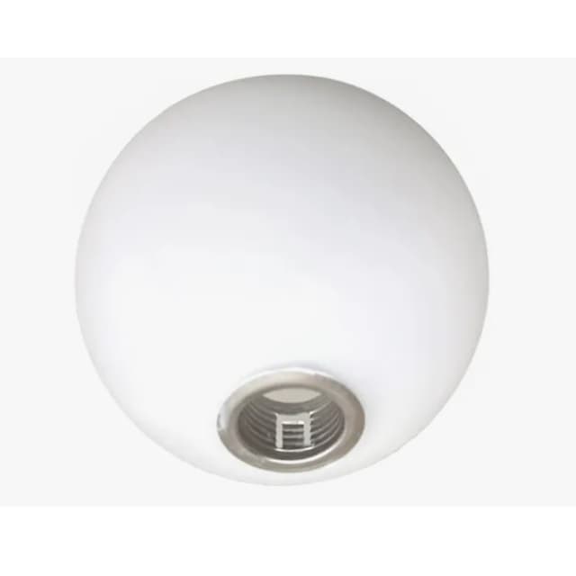 Kit 2 Globo Vidro Bola 12cm Diâmetro Branco C/ Rosca Para G9
