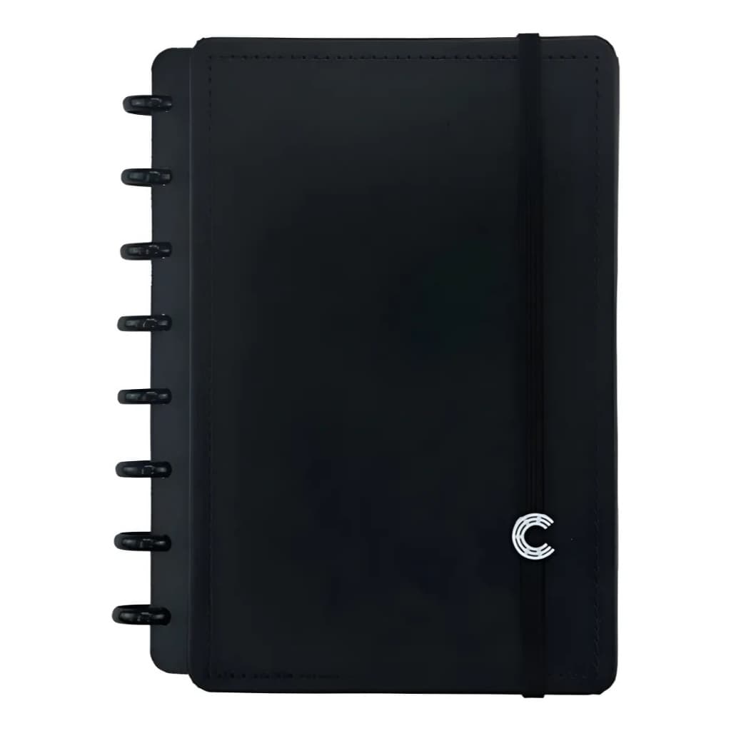 Caderno Inteligente Black Preto A5 80 Folhas 8 discos - Caderno Inteligente