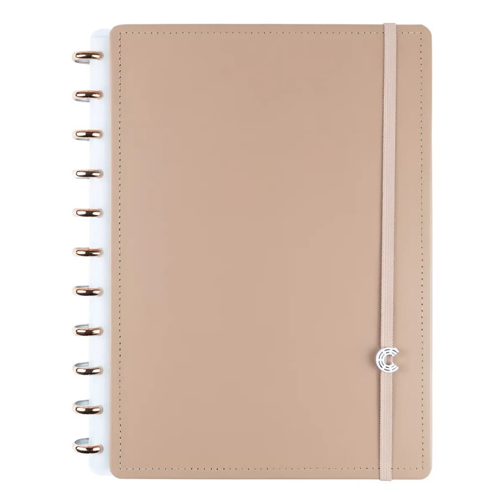 Caderno Inteligente Cappuccino Grande 80 Folhas 11 discos - Caderno Inteligente