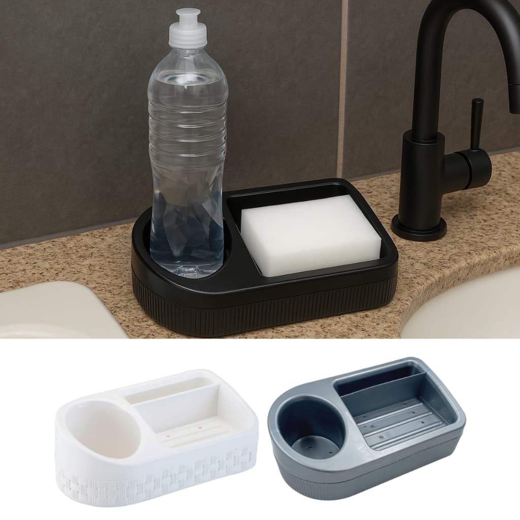 Porta Detergente Organizador Pia Porta Esponja Bucha Suporte Moderno Prático Cozinha
