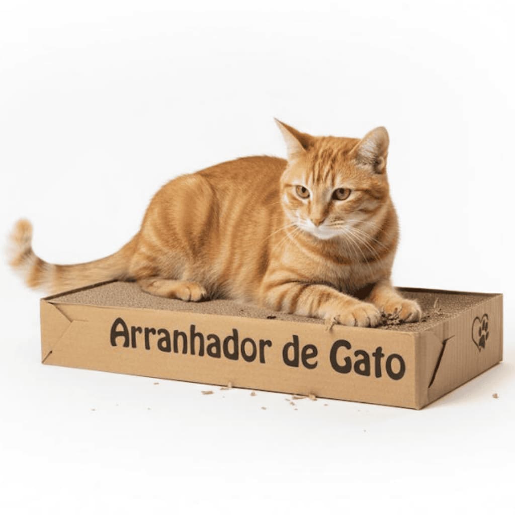 Arranhador Plano Para Gatos Feliz Ecológico Gato Adulto Filhote Diversão e Proteção para Seu Gato