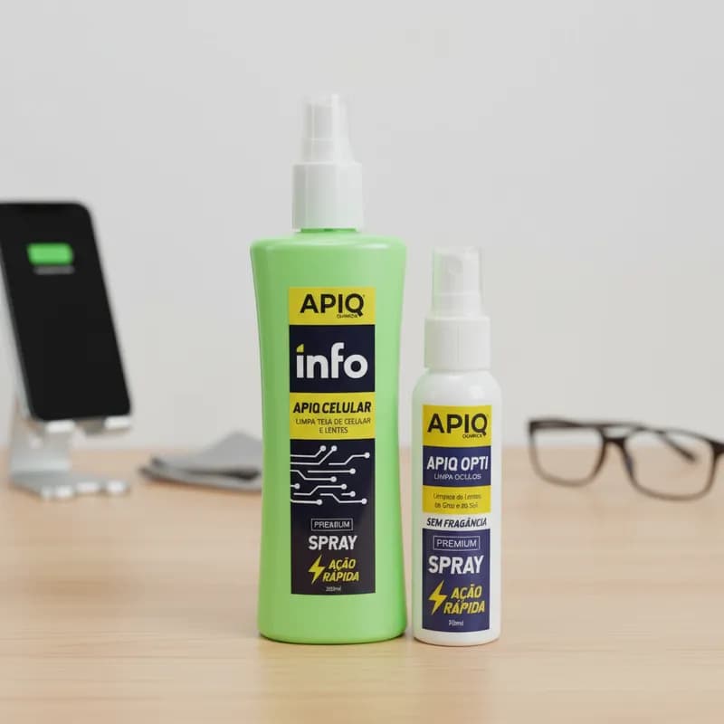 Kit Limpa Óculos Branco  60ml E Limpa Celular 300ml