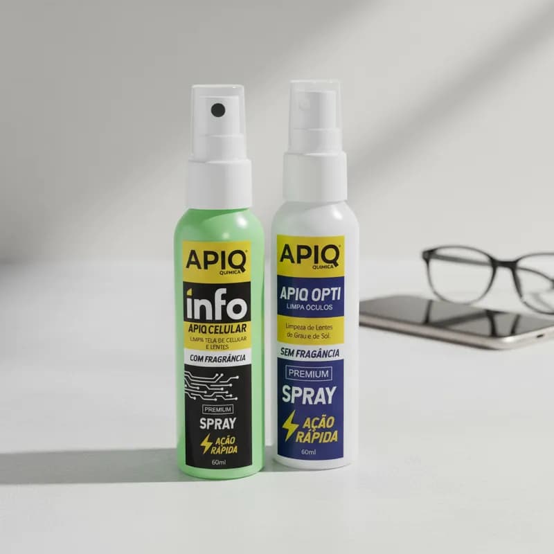 Kit - Limpeza de Óculos Branco 60ml + Limpa Celular Tradicional