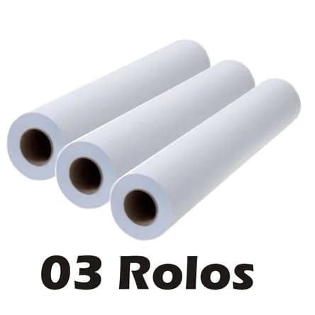 Kit 3 Lençol Descartável Papel Hospitalar Maca 70cmx50mt - 3 Rolos