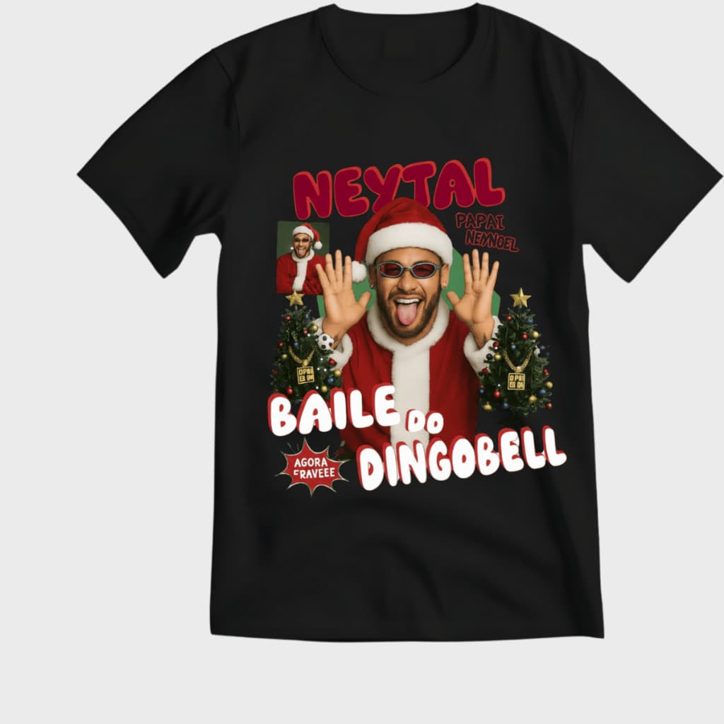 Camiseta Neymar Natal Feliz Camisa Neytal Unissex 100% Algodão Premium