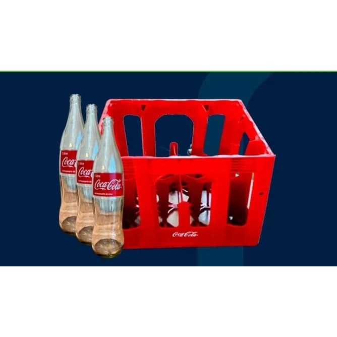 Caixa Engradado de Coca Cola P/12 garrafas de 1L