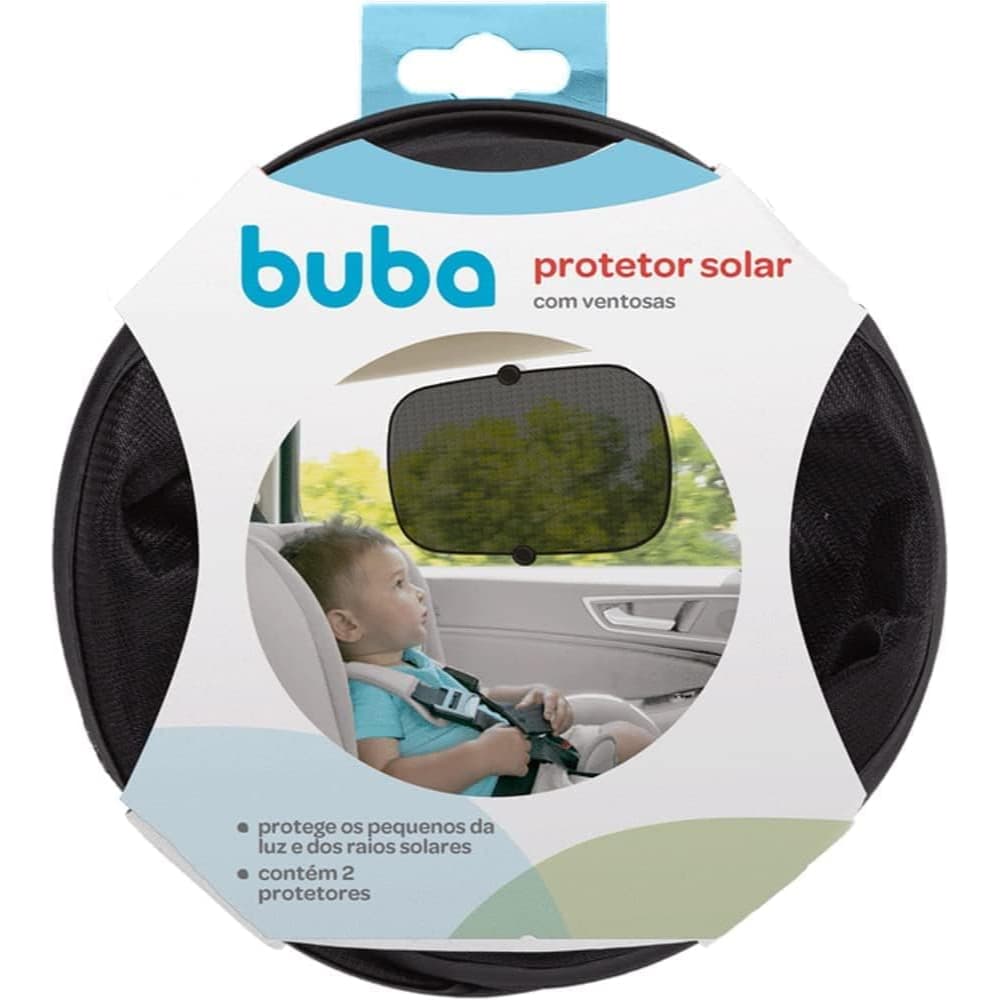 Protetor Solar para Carro com Ventosas Preto Infantil 2 Unidades Quebra Sol